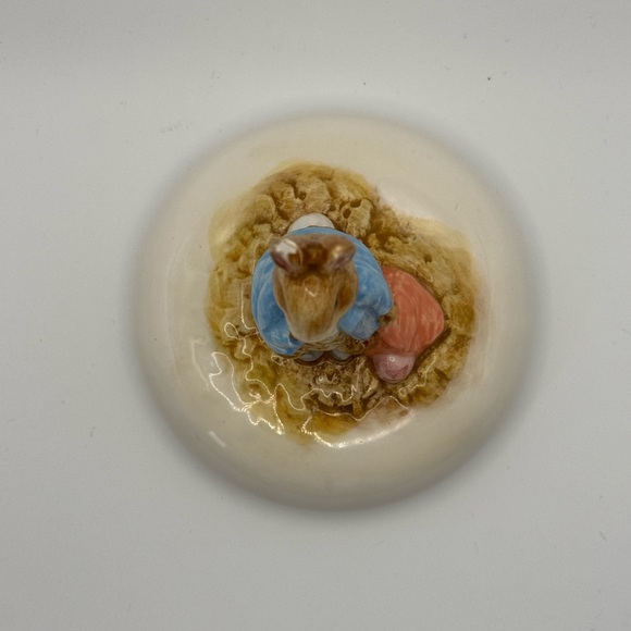 1992 Schmid Beatrix Potter Peter Rabbit Ceramic Trinket Box w/ Lid - Picture 11 of 12
